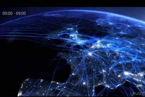 [Video] Vẻ đẹp của 30.000 chuyến bay trên bầu trời châu Âu