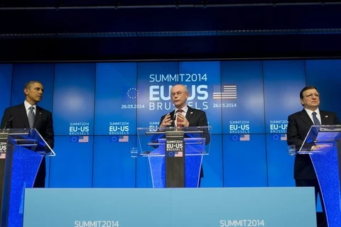 Hội nghị thượng đỉnh Mỹ- EU tập trung thảo luận các vấn đề liên quan đến Nga. (Nguồn: THX/ TTXVN)