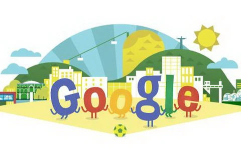 Hãng Google treo biểu tượng độc đáo dịp World Cup 2014