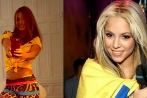 Shakira và mỹ nữ siêu vòng ba ăn mừng chiến thắng của Colombia