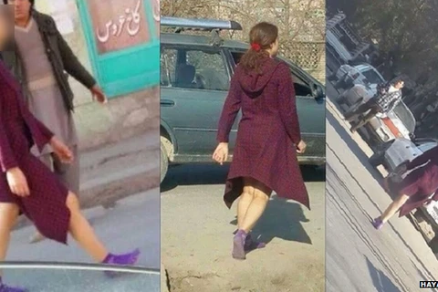 Cô gái gây sốc khi đi bộ chân trần giữa thủ đô Afghanistan
