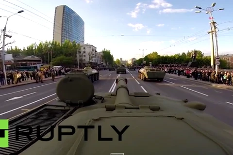 Xe tăng dự lễ duyệt binh ở Quảng trường Đỏ được gắn camera GoPro 