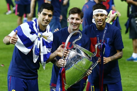 Messi và các đồng đội đã có một đêm đáng nhớ. (Nguồn: Reuters)