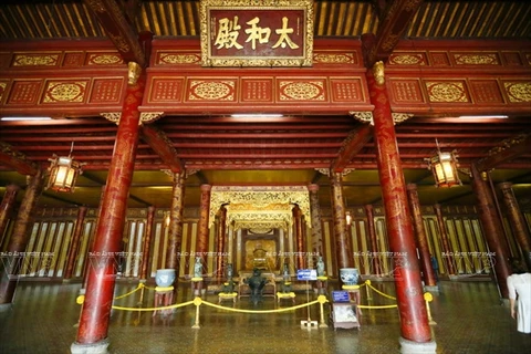 Nội điện Thái Hòa, nơi thiết triều của các vị vua nhà Nguyễn sau khi được trùng tu, tôn tạo. (Ảnh: Hoàng Quang Hà/Báo ảnh Việt Nam)