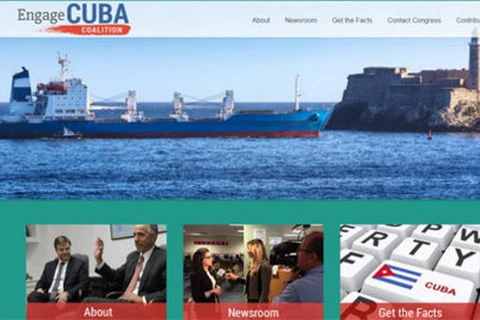 Giao diện trang web của liên minh 'Engage Cuba'. (Nguồn: elmundo.es)