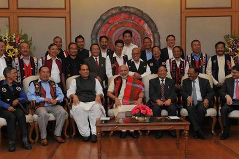 Lãnh đạo Ấn Độ dự lễ ký kết thỏa thuận hòa bình. (Nguồn: Getty)