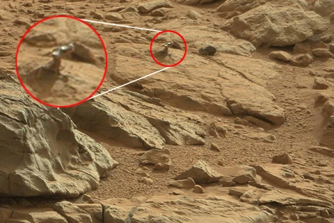 Sinh vật bí ẩn trên sao Hỏa. (Nguồn: NASA)