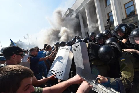 Một vụ đụng độ ở trung tâm Kiev. (Nguồn: AFP)