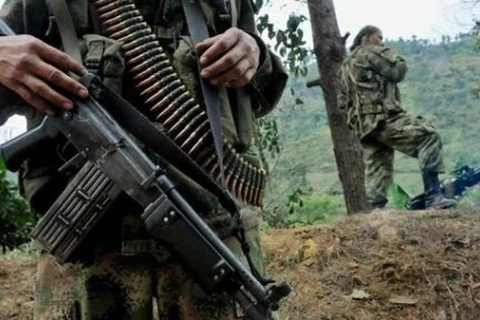 Quân đội Colombia phá hủy một khu điều chế cocaine của FARC. (Ảnh: AFP)