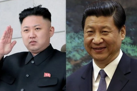 Chủ tịch Trung Quốc Tập Cận Bình (phải) và nhà lãnh đạo Triều Tiên Kim Jong Un. (Nguồn: valuewalk.com)