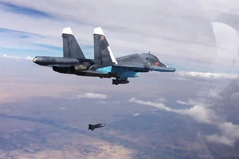 Máy bay chiến đấu của Nga trên không phận Syria. (Nguồn: Bộ Quốc phòng Nga/sputniknews.com)