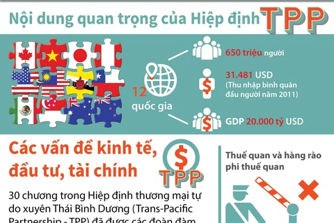 [Infographics] Các vấn đề kinh tế, đầu tư và tài chính trong TPP