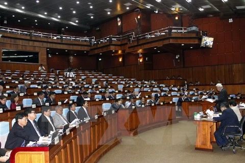 Toàn cảnh một phiên họp Quốc hội tại thủ đô Phnom Penh. (Nguồn: AFP/TTXVN)