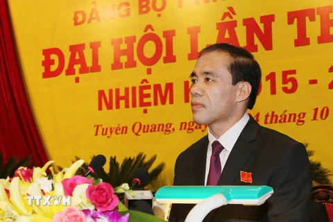 Ông Chẩu Văn Lâm, Bí thư Tỉnh ủy Tuyên Quang khóa XVI. (Ảnh: Trí Dũng/TTXVN)