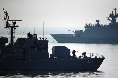 Tàu chiến Hàn Quốc ở khu vực biên giới trên biển nước này. (Nguồn: Time)