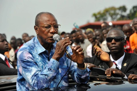 Tổng thống Guinea Alpha Conde. (Nguồn: AFP)