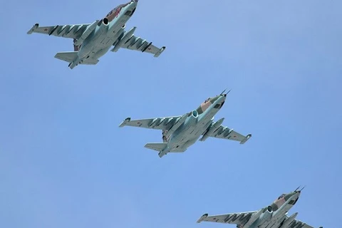Máy bay chiến đấu của Nga không kích mục tiêu IS ở Syria. (Nguồn: sputniknews.com)