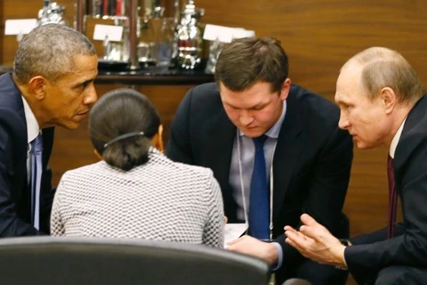 Tổng thống Mỹ Barack Obama (trái) và Tổng thống Nga Vladimir Putin. (Nguồn: Reuters)