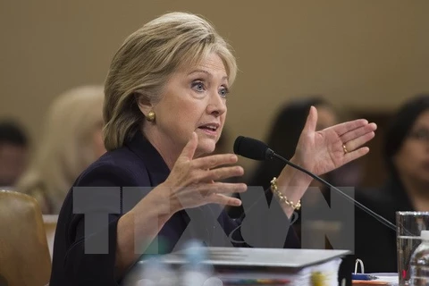 Cựu Ngoại trưởng Mỹ Hillary Clinton. (Nguồn: AFP/TTXVN) 