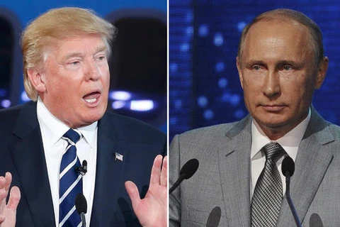 Tổng thống Nga Vladimir Putin (phải) và tỷ phú Donald Trump. (Nguồn: cbsnews.com)