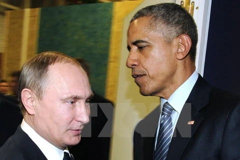 Tổng thống Nga- Mỹ tại một cuộc hội đàm kín. (Nguồn: AFP/TTXVN)