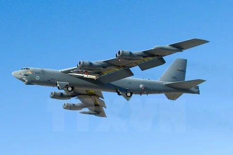 Máy bay B-52 Stratofortress trong một đợt bay kiểm tra. (Nguồn: AFP/ TTXVN)