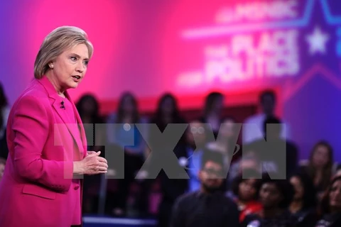 Bà Hillary Clinton phát biểu tại Las Vegas, Mỹ. (Nguồn: AFP/TTXVN)