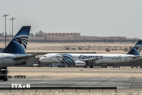 Máy bay của Egypair tại sân bay quốc tế Cairo, Ai Cập ngày 19/5. (Nguồn: AFP/TTXVN)