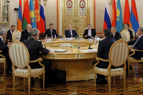 Một cuộc thảo luận của lãnh đạo EAEU. (Nguồn: tass.ru)
