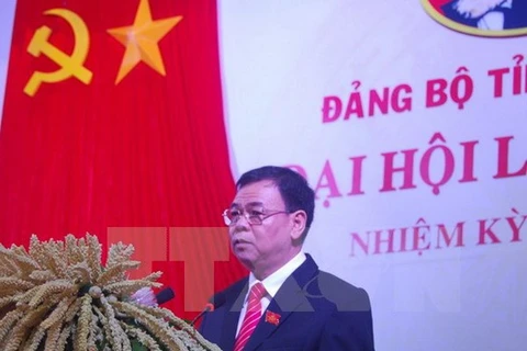 Bí thư Tỉnh ủy Bến Tre Võ Thành Hạo. (Ảnh: Văn Trí/TTXVN) 