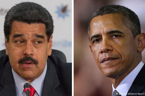 Tổng thống Venezuela Nicolas Maduro (trái) và Tổng thống Mỹ Barack Obama. (Nguồn: Getty)