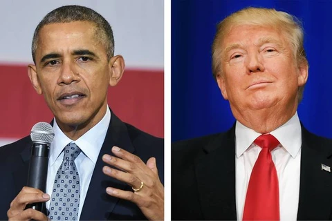 Tổng thống Mỹ Barack Obama và ông Donald Trump. (Nguồn: wsj.com)