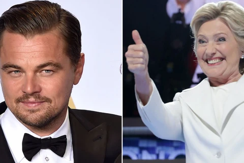 Leonardo DiCaprio rất ngưỡng mộ bà Hillary Clinton. (Nguồn: cosmopolitan.com)