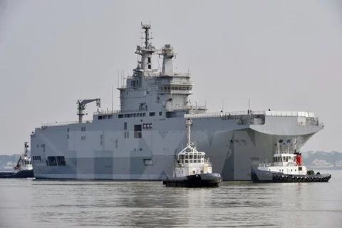 Tàu Mistral của Pháp. (Nguồn: AFP/TTXVN)