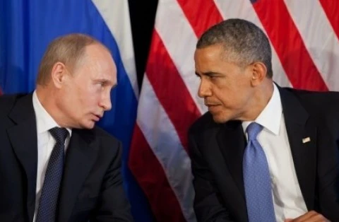 Tổng thống Nga Vladimir Putin (trái) và người đồng cấp Mỹ Barack Obama. (Nguồn: Flickr) 