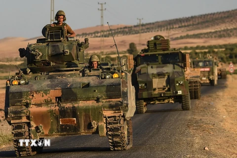 Xe tăng của quân đội Thổ Nhĩ Kỳ. (Nguồn: AFP/TTXVN) 