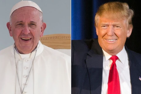 Giáo hoàng Francis (trái) và Tổng thống đắc cử Mỹ Donald Trump. (Nguồn: ABC News)