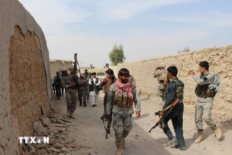Lực lượng an ninh Afghanistan trong chiến dịch truy quét phiến quân Taliban. (Nguồn: EPA/TTXVN)