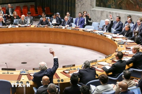 Toàn cảnh một phiên họp Hội đồng Bảo an Liên hợp quốc tại New York, Mỹ . (Nguồn: THX/TTXVN)