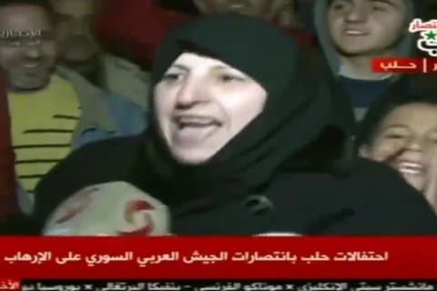 [Video] Hàng nghìn người Syria ra đường mừng Aleppo được giải phóng