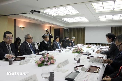 Quang cảnh buổi gặp gỡ giữa Bộ Ngoại giao Nhật Bản và Đại sứ các nước ASEAN. (Ảnh: Thành Hữu-Gia Quân/Vietnam+)