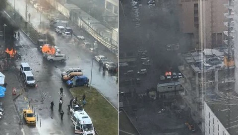 [Video] Khoảnh khắc xe bom phát nổ ở miền Tây Thổ Nhĩ Kỳ
