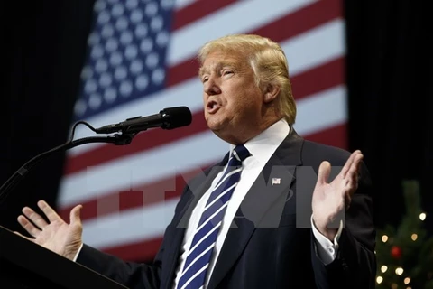 Tổng thống đắc cử Mỹ Donald Trump tại một sự kiện ở Hershey, bang Pennsylvania. (Nguồn: AP/TTXVN)