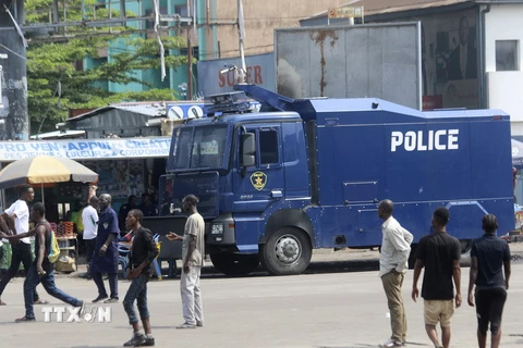 Cảnh sát tuần tra tại Kinshasa, Cộng hòa Dân chủ Congo ngày 19/12/2016. (Nguồn: AP/TTXVN)
