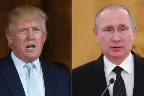 Tổng thống Nga Vladimir Putin (phải) và người đồng cấp Mỹ Donald Trump. (Nguồn: Getty)