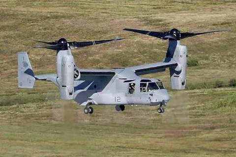 Máy bay MV-22 Osprey của quân đội Mỹ. (Nguồn: Kyodo/TTXVN) 