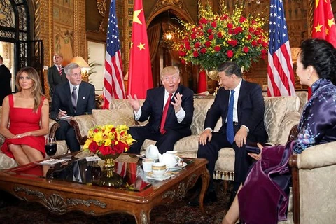 Tổng thống Mỹ Donald Trump đã chào đón Chủ tịch Trung Quốc Tập Cận Bình. (Nguồn: Reuters)