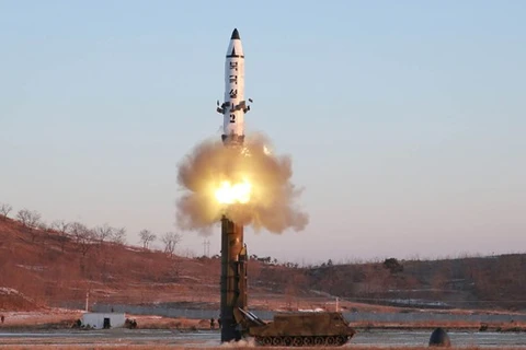 Một vụ phóng tên lửa của Triều Tiên. (Nguồn: sky.com)