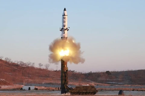 Một vụ phóng tên lửa của Triều Tiên. (Nguồn: sky.com)