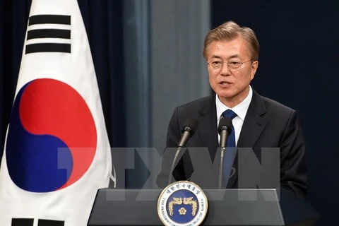 Tân Tổng thống Hàn Quốc Moon Jae-in. (Ảnh: AFP/TTXVN)